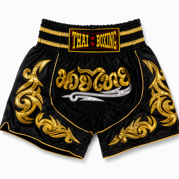 Black & Gold Muay Thai Shorts